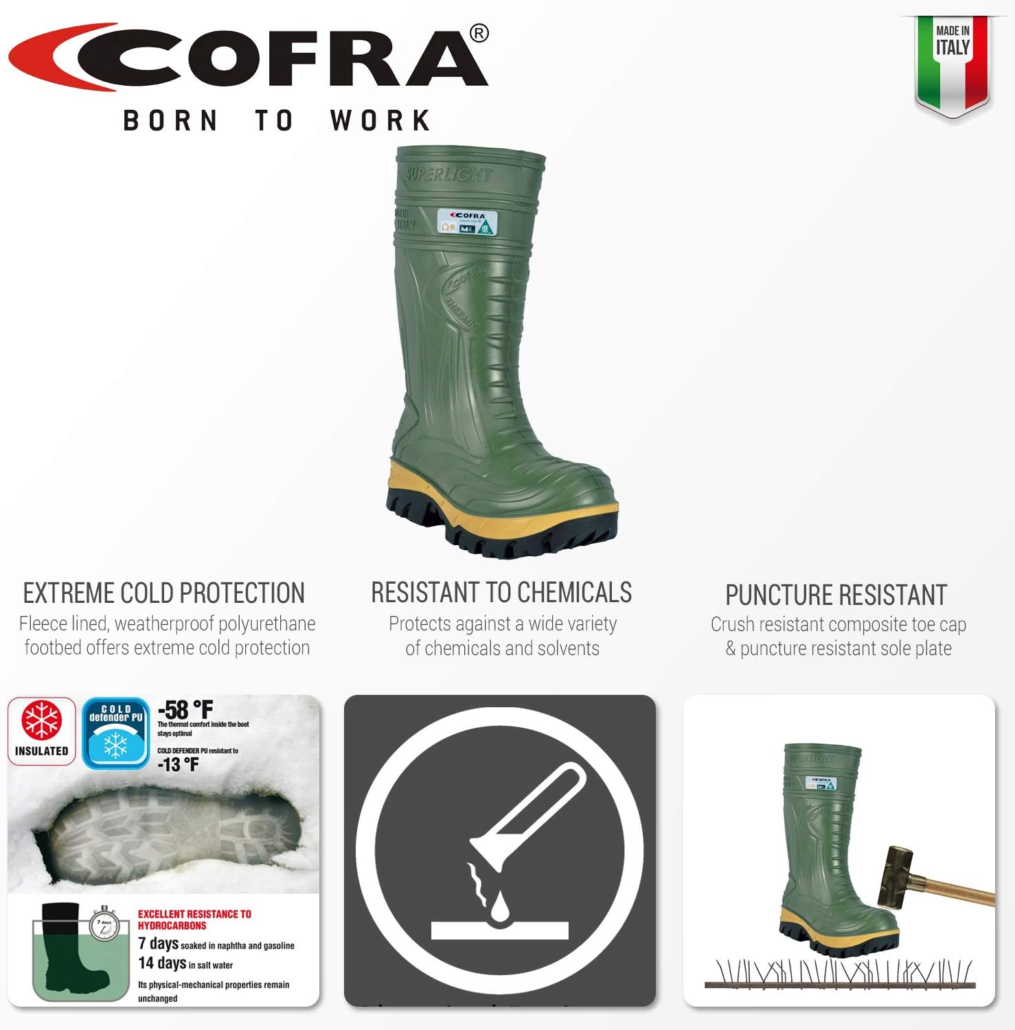 Защитные термостойкие ботинки Cofra 00040-CU4.W09 Thermic Metguard EH PR, размер 9, оранжевые — фото 3