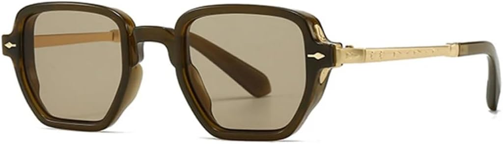 

Ретро-заклёпки, женские солнцезащитные очки класса люкс, модные градиентные солнцезащитные очки с защитой от УФ-излучения, мужские солнцезащитные очки в тренде SZVVBKK, Olive Green Green