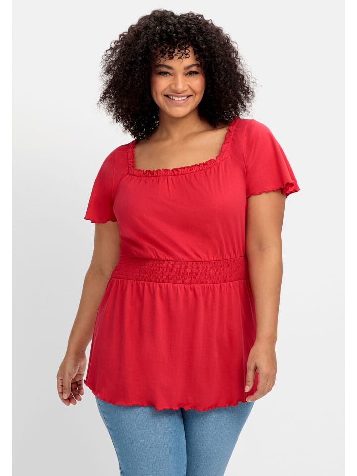 

Футболка sheego by Joe Browns Jerseyshirt, цвет mohnrot