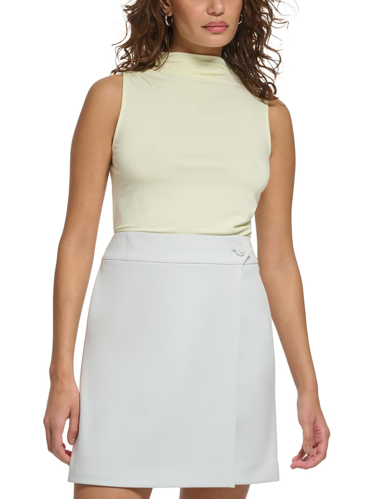 

Женский топ Petites с баской и сборками Calvin Klein, цвет endive