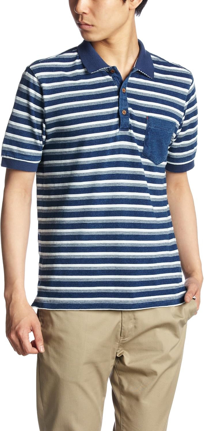 

Поло с розовой каймой и индиго Pincponc