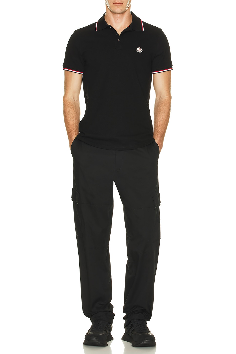 

Короткий рукав поло Moncler, Black
