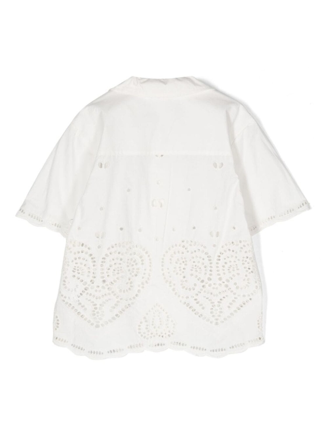 Stella McCartney Kids рубашка с английской вышивкой, белый — фото 2