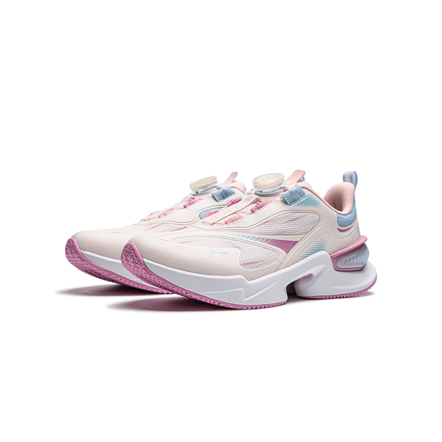 Кроссовки LINING YOUNG Kids Lifestyle Shoes GS Low-top Light Rose Pink / Clear Sky Blue, розовый — фото 3