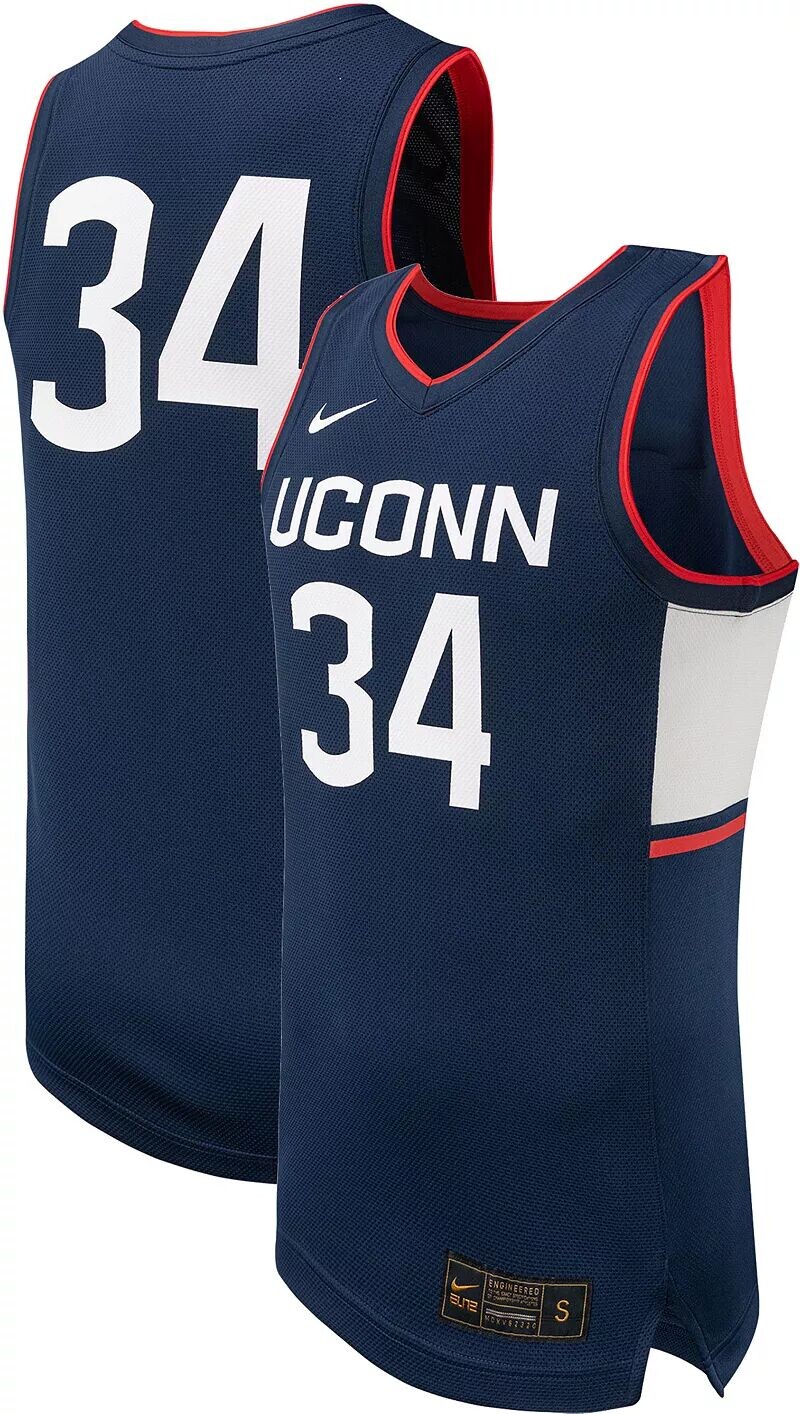 

Мужская баскетбольная майка Nike UConn Huskies #34, реплика синего цвета