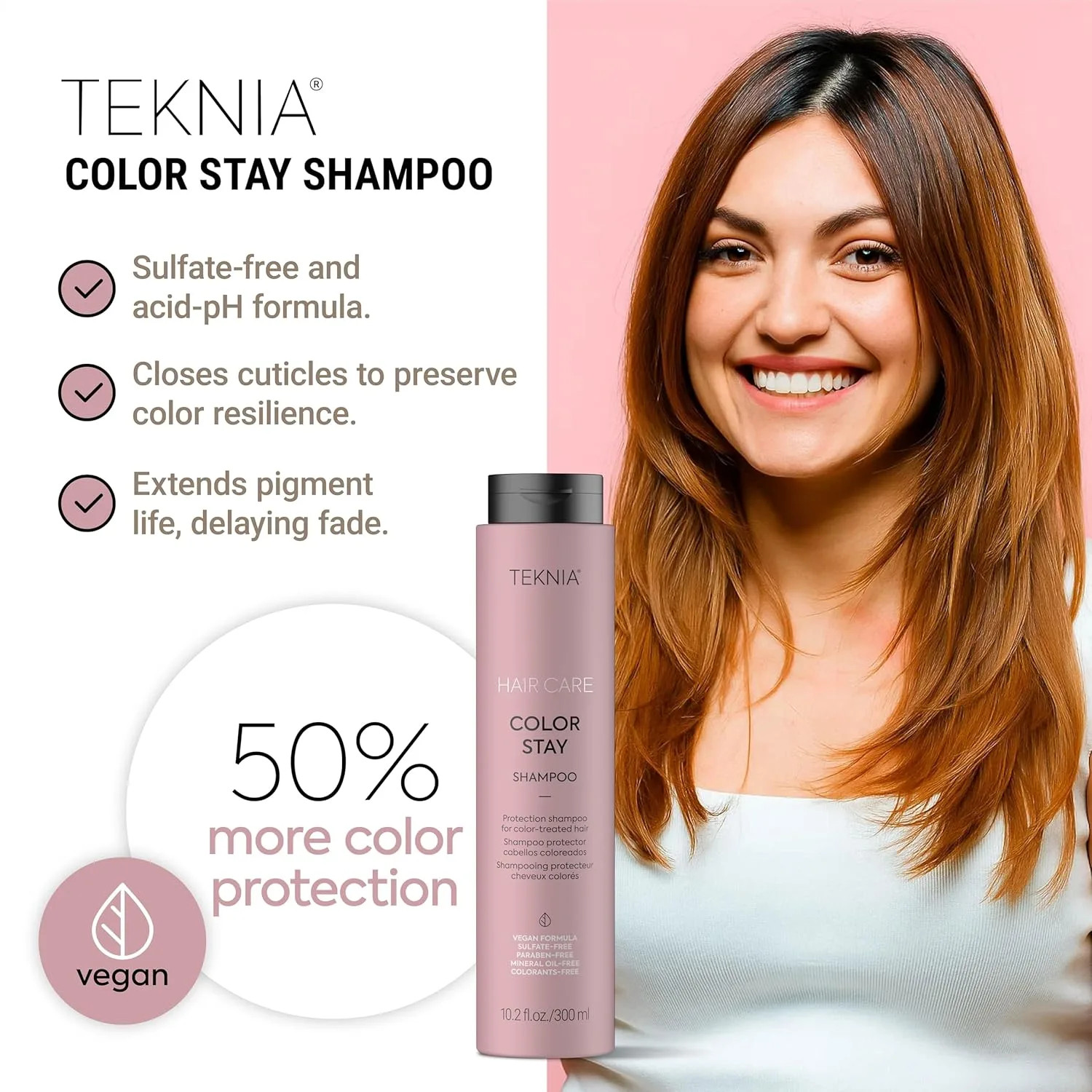Шампунь LAKMÉ Teknia Color Stay, безопасный для окрашенных волос. 302 мл (.) — фото 2