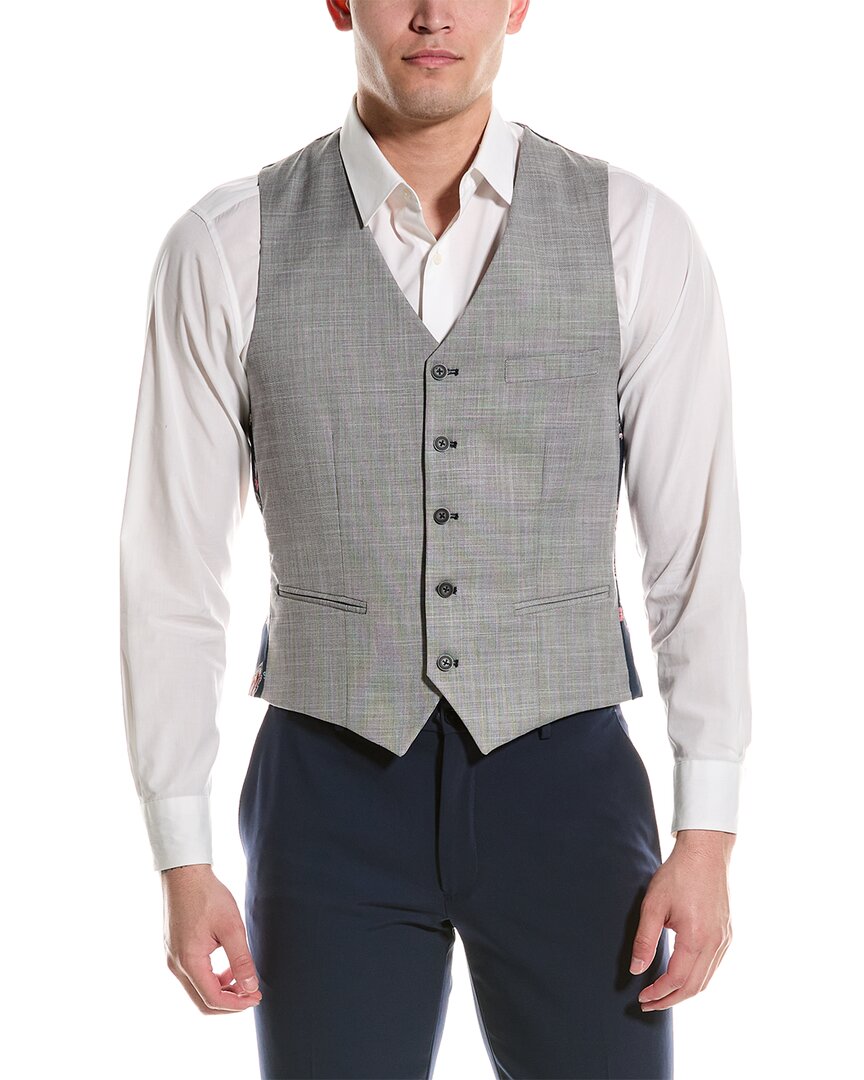 

Жилет Eaton Slim Fit с узором «пейсли и серый» Paisley & Gray