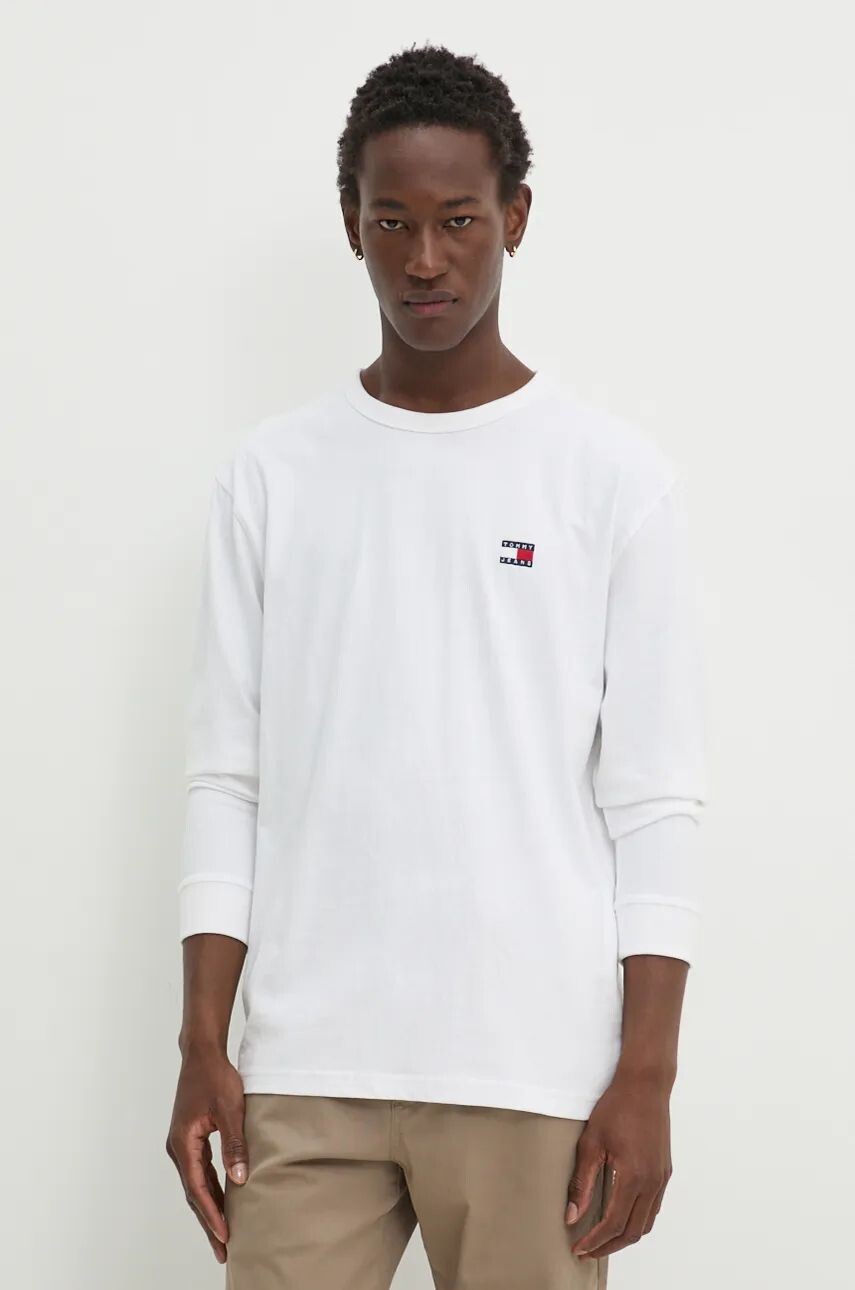 

Хлопковый топ Tommy Jeans с длинными рукавами, белый