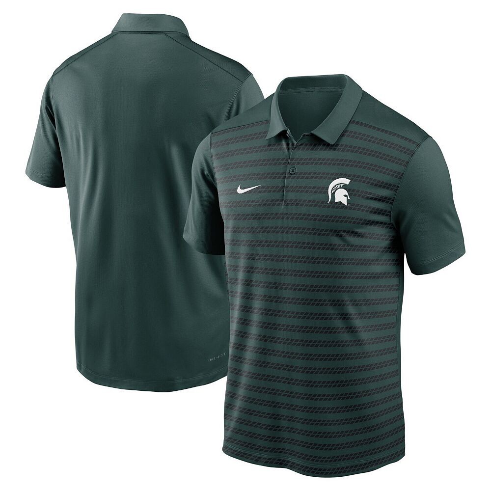Мужская футболка-поло Nike Green Michigan State Spartans 2024 начального сезона Coaches Sideline Performance, цвет Msu Green — фото 2