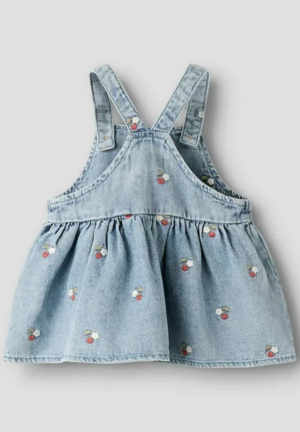 Платье джинсовое Lil' Atelier, medium blue denim, голубой деним — фото 4