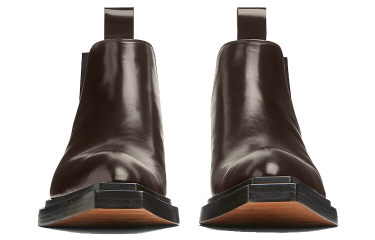 Ботинки челси мужские Tire темный шоколад Bottega Veneta — фото 3