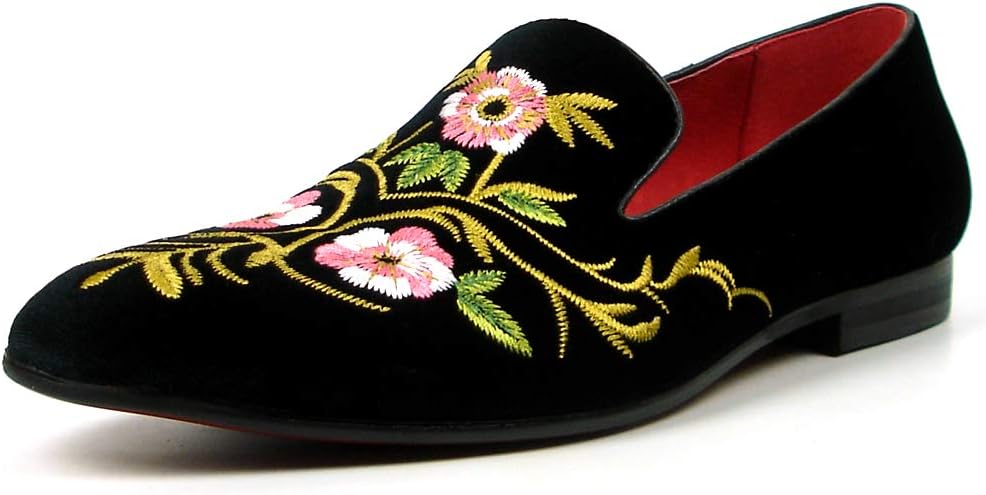 

Мужские слипоны FI-7409 с замшей и вышивкой цветов Fiesso By Aurelio Garcia, черный