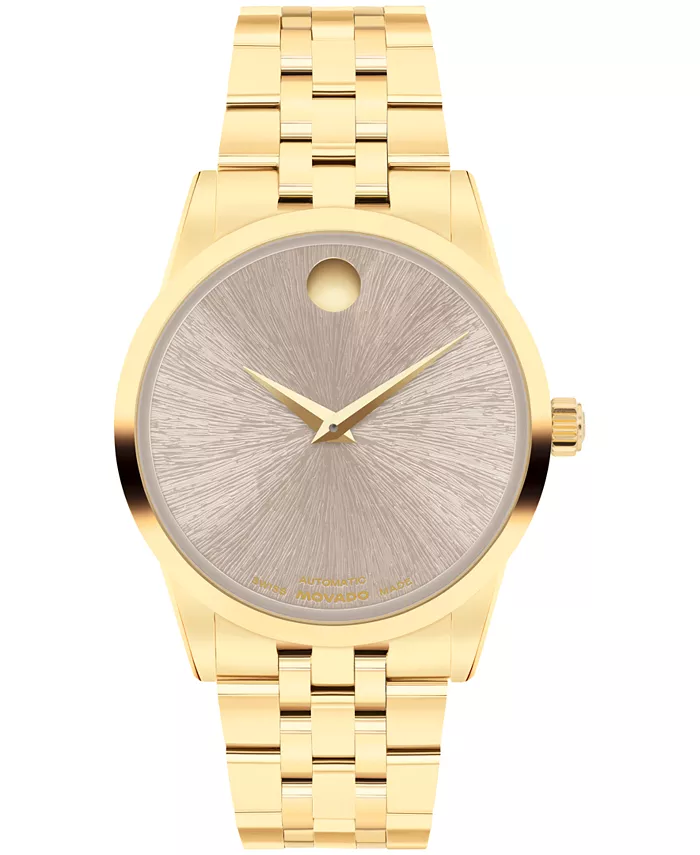 

Женские часы Museum Classic Swiss Automatic с желтым PVD-покрытием, 33 мм Movado