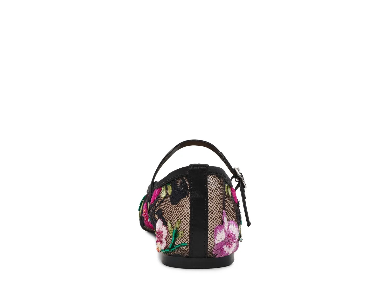 Балетки Betsey Johnson Nova Mary Jane Flat, Black/Multicolor Floral Embroidery — фото 3