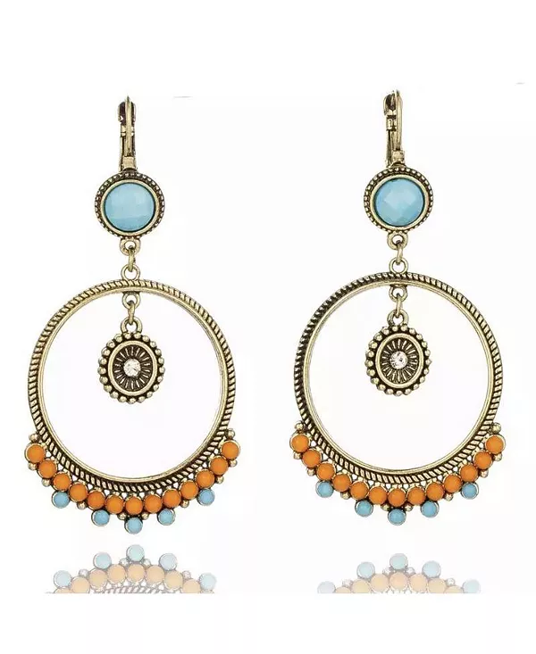 

Винтажные серьги-кольца в стиле бохо Hollywood Sensation, silver