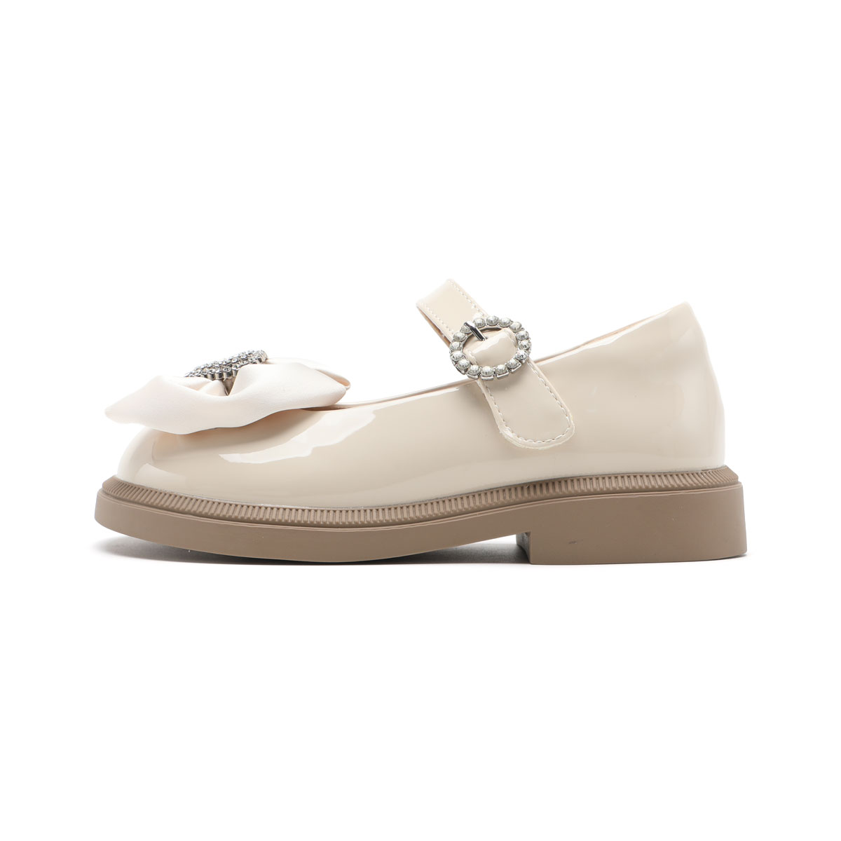 

Низкие детские кожаные туфли для детей Satchi, бежевый