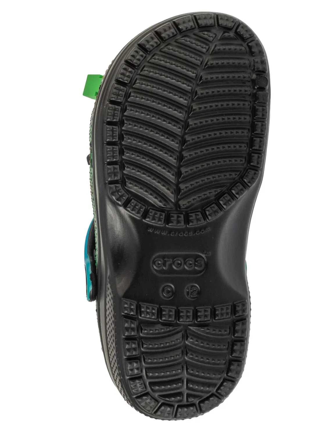 Детские сандалии Crocs Classic Minecraft Clog Kids зеленого цвета — фото 3