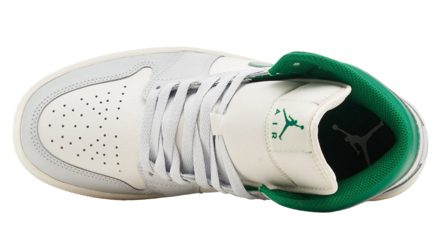 Кроссовки Jordan 1 Mid White Pure Platinum Pine Green — фото 3