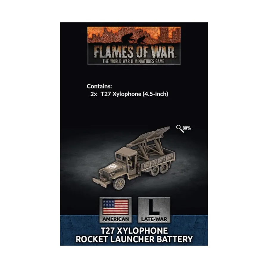 

Батарея для ракетной установки «Ксилофон» T27, Flames of War - WWII - United States - Vehicles (4th Edition)