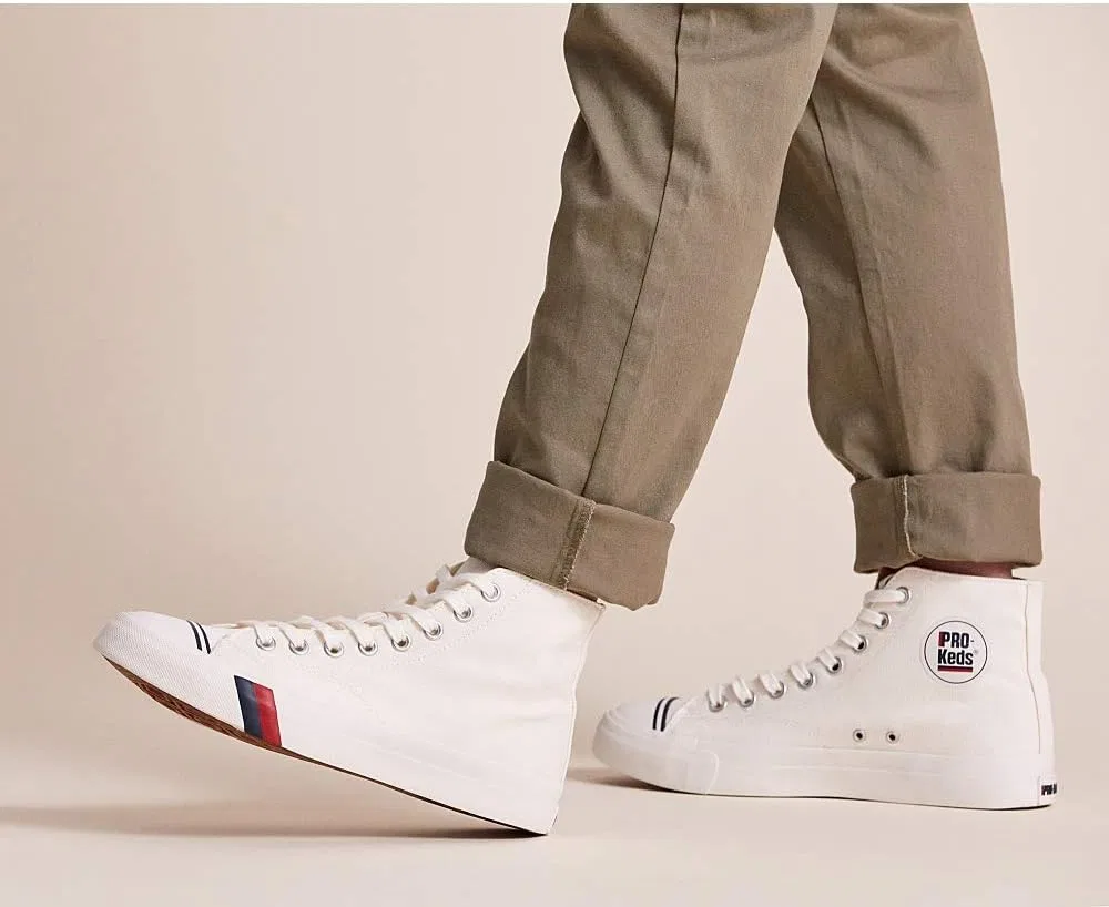 Классические парусиновые кроссовки PRO-Keds Herren Royal Hi, White — фото 4