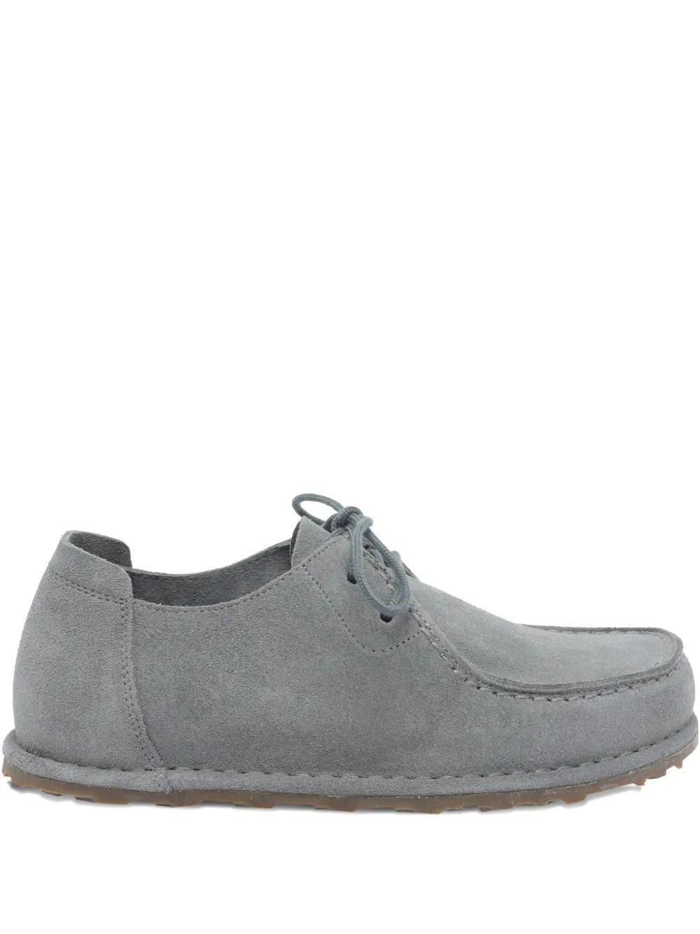 Женские ботинки BIRKENSTOCK кожаные на шнуровке , серый