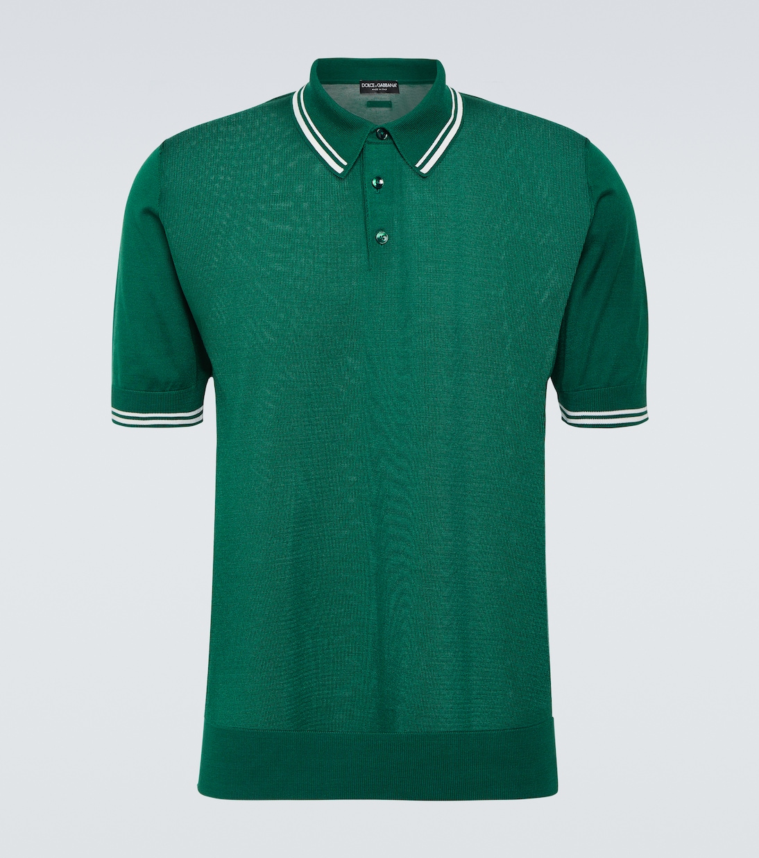 

Шелковая рубашка-поло Dolce&Gabbana, Dark Green
