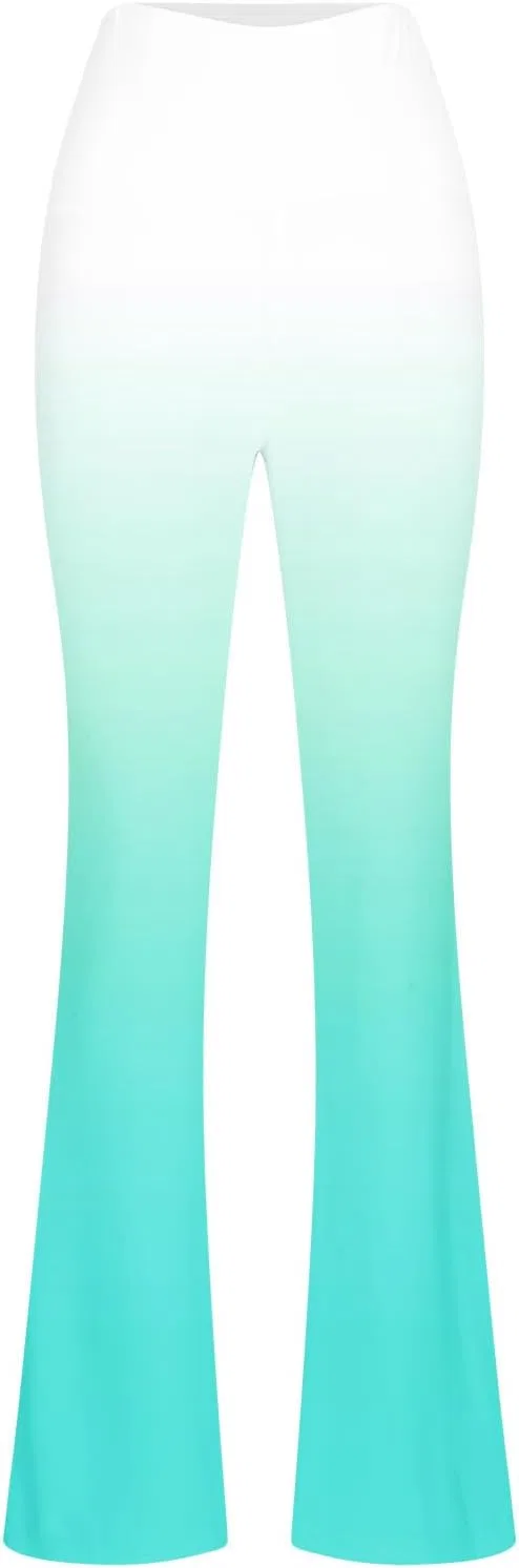 Леггинсы для йоги с завышенной талией, градиентные, Mint Green — фото 3