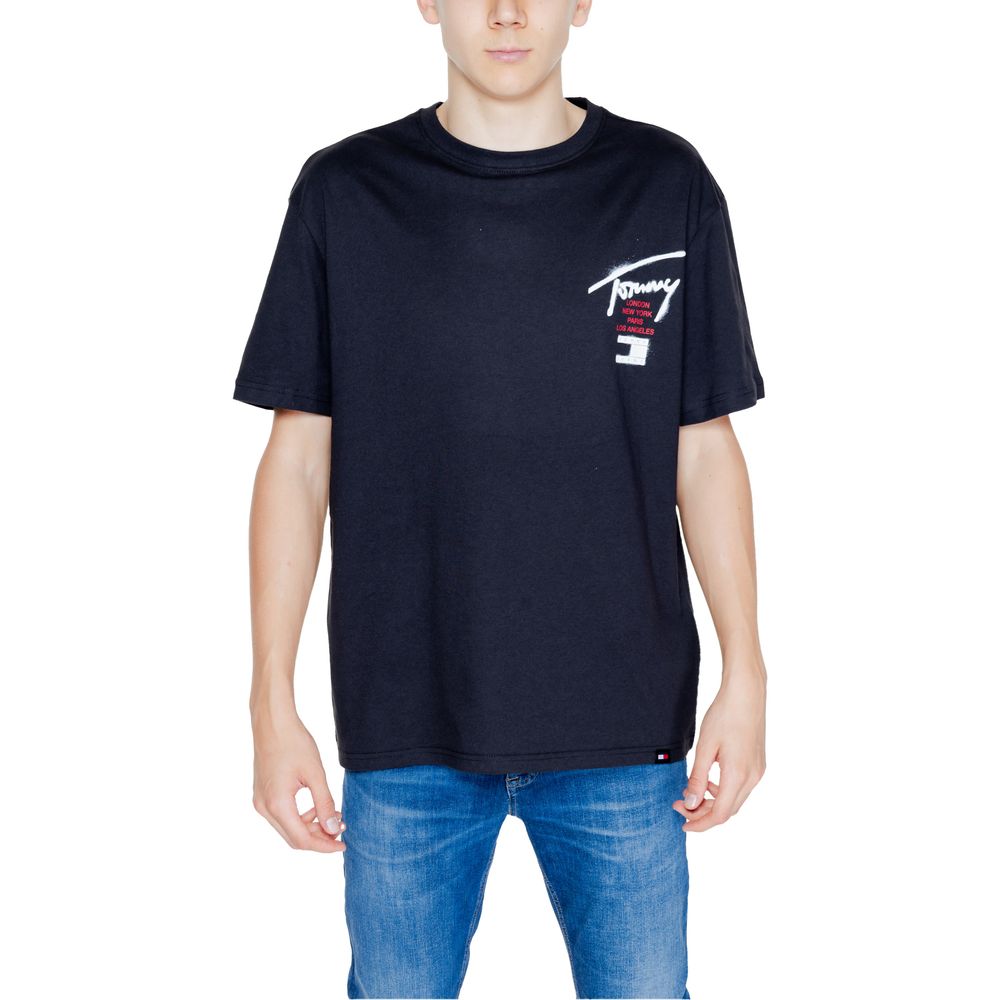 

Черная хлопковая футболка Rigenerato Tommy Jeans