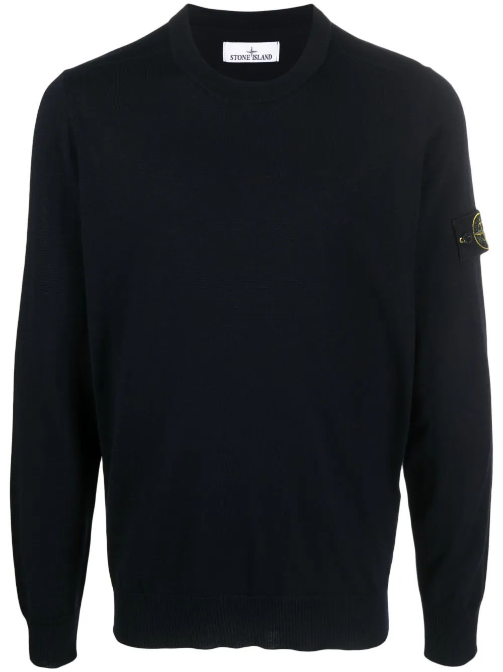 

Шерстяной джемпер с нашивкой Compass Stone Island, синий
