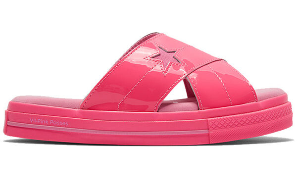 Тапочки opi one star slide retro pink slippers Converse, розовый — фото 3