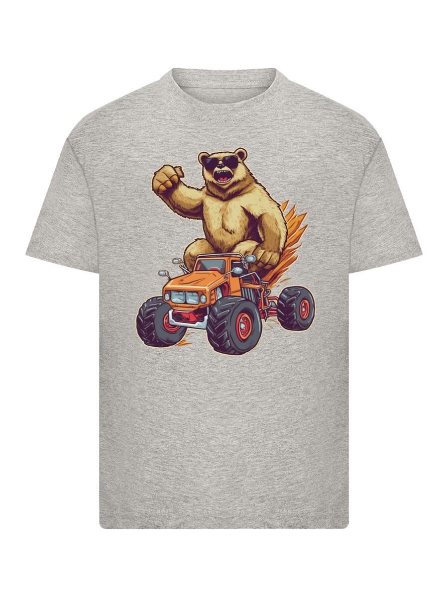 

Рубашка F4NT4STIC Monster Truck Cool Bear, серый