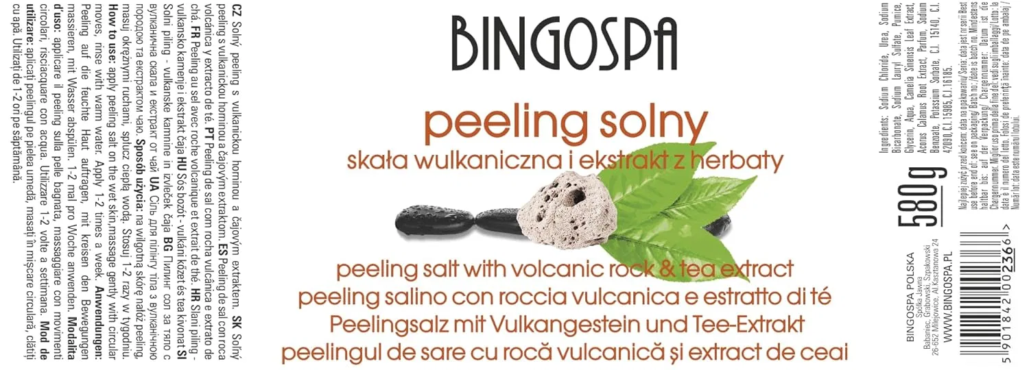 Отшелушивающая соль для ванн BINGOSPA, 580 г Bingospa — фото 2