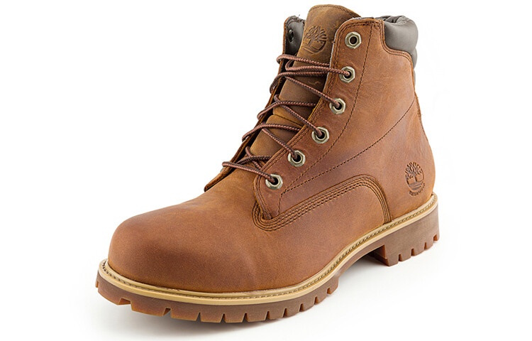 Мужские уличные ботинки Timberland высокие кожаные, кофейный — фото 3