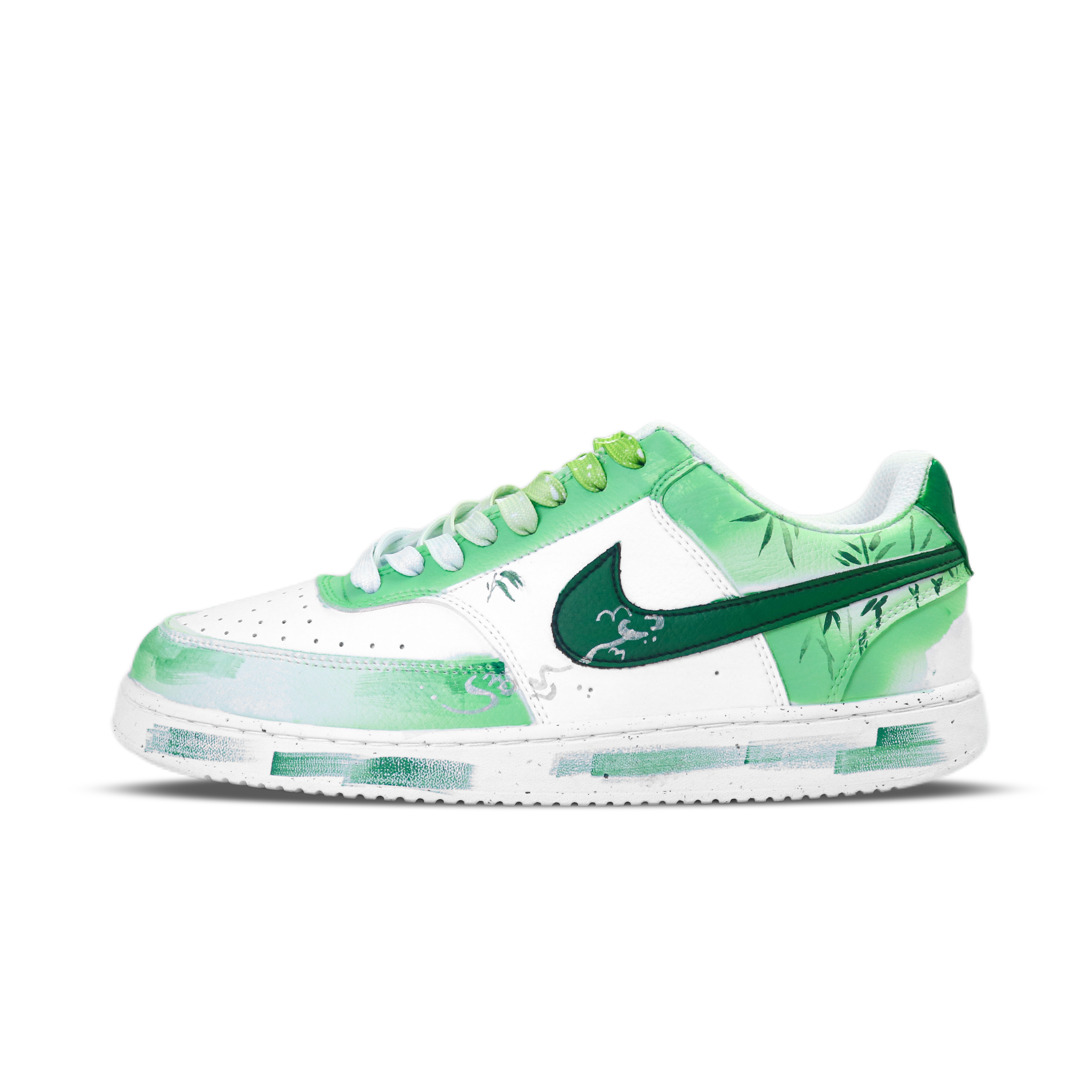 

Nike Легкие и дышащие низкие кроссовки для скейтбординга Court Vision 1 Huai River Bamboo Pavilion, мужские, белые, зеленые
