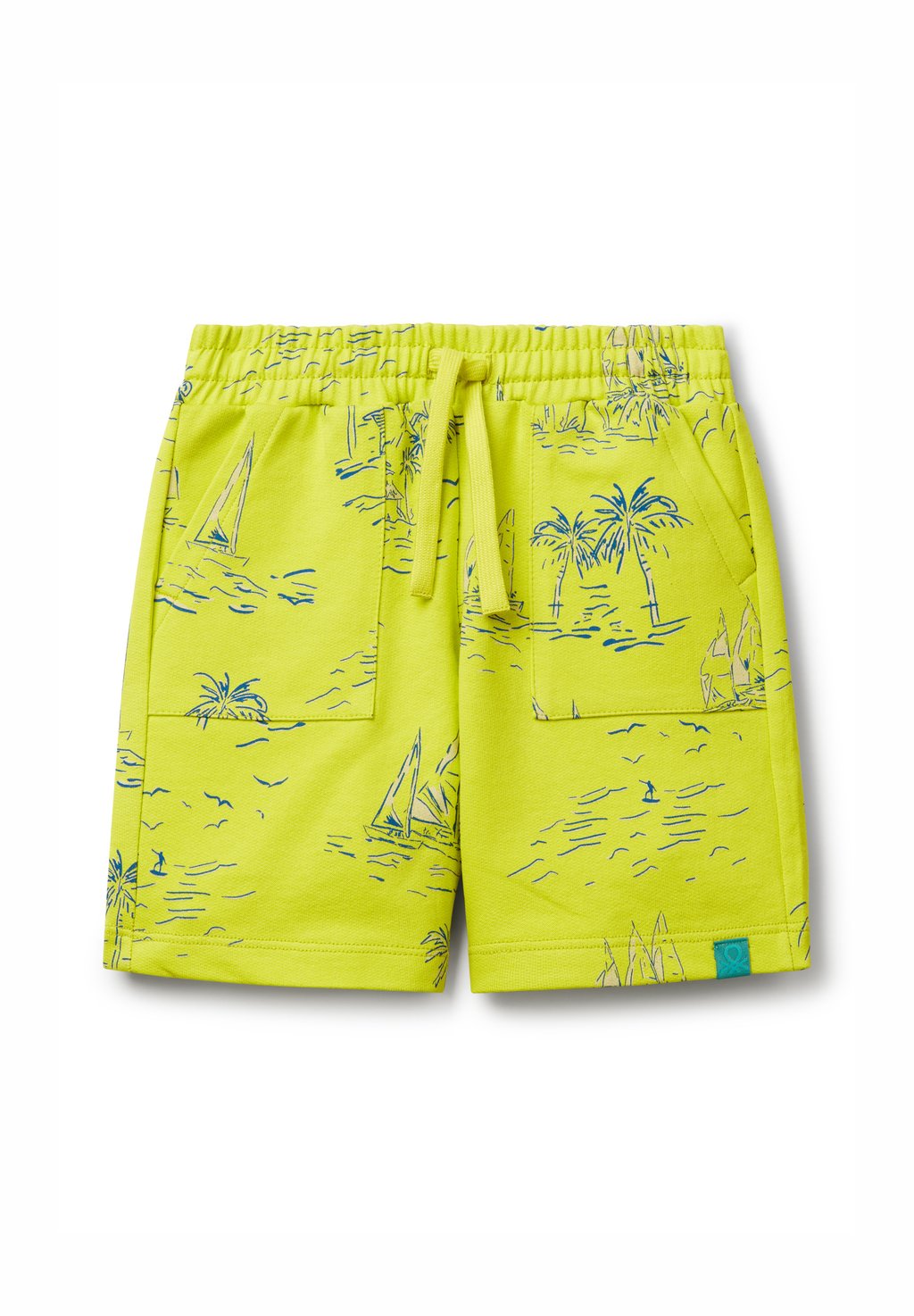 

Шорты WITH BEACH PRINT United Colors of Benetton, темно-желтый