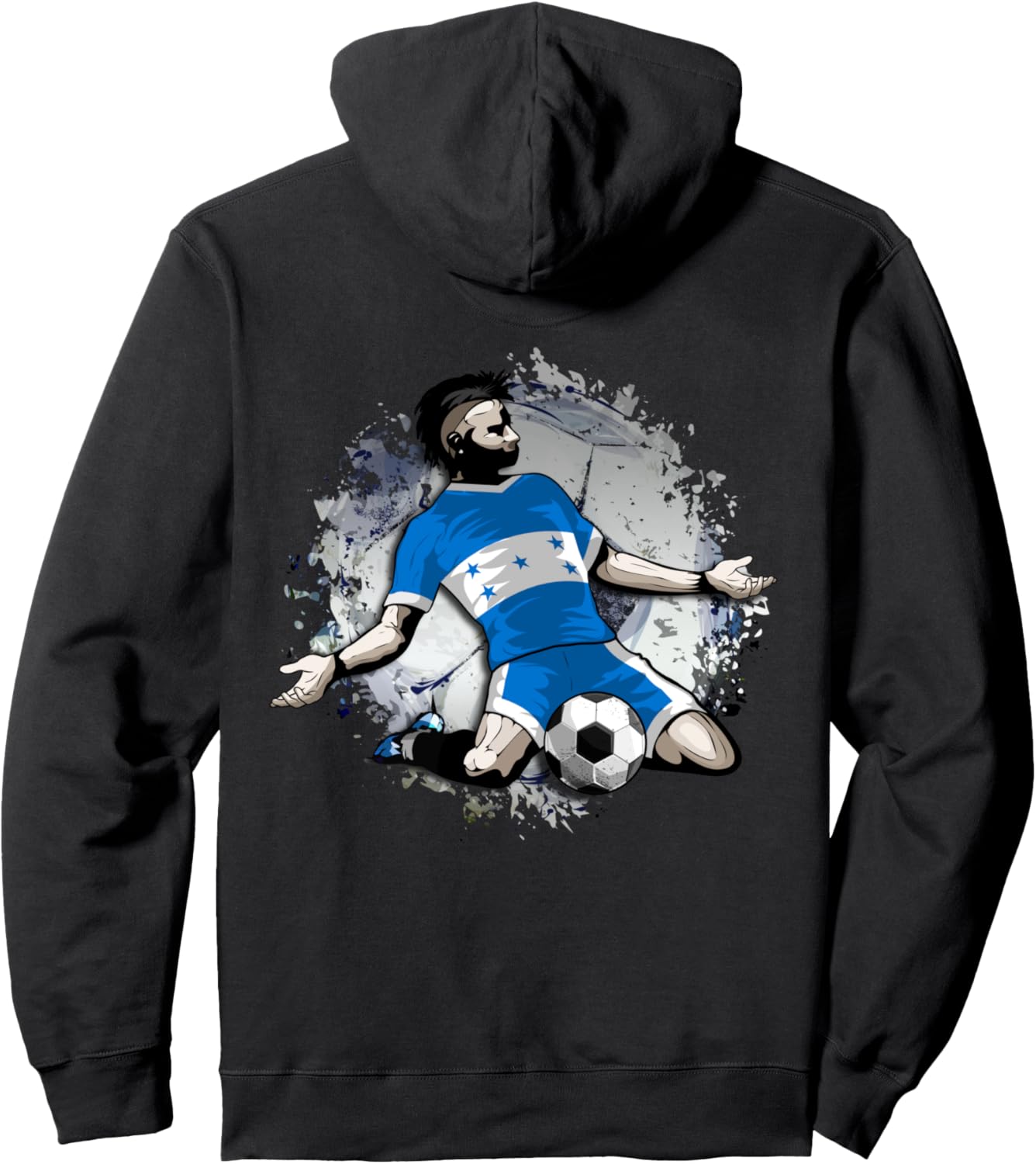 

Спортивная толстовка с изображением флага Гондураса для любителей футбола - идеально подходит для футбольных фанатов Teeisle Honduras Football, черный