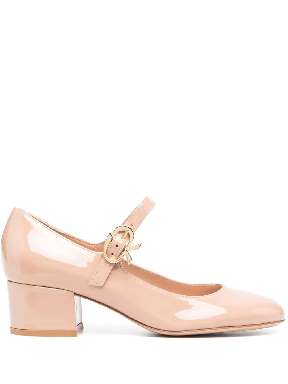 Лакированные туфли Mary Ribbon 50 Gianvito Rossi, нейтральный