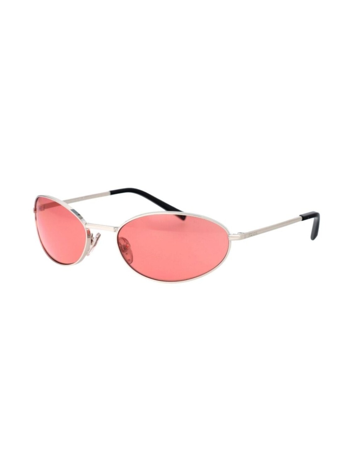 Prada Eyewear солнцезащитные очки в круглой оправе 0PRA59S, серебристый — фото 2