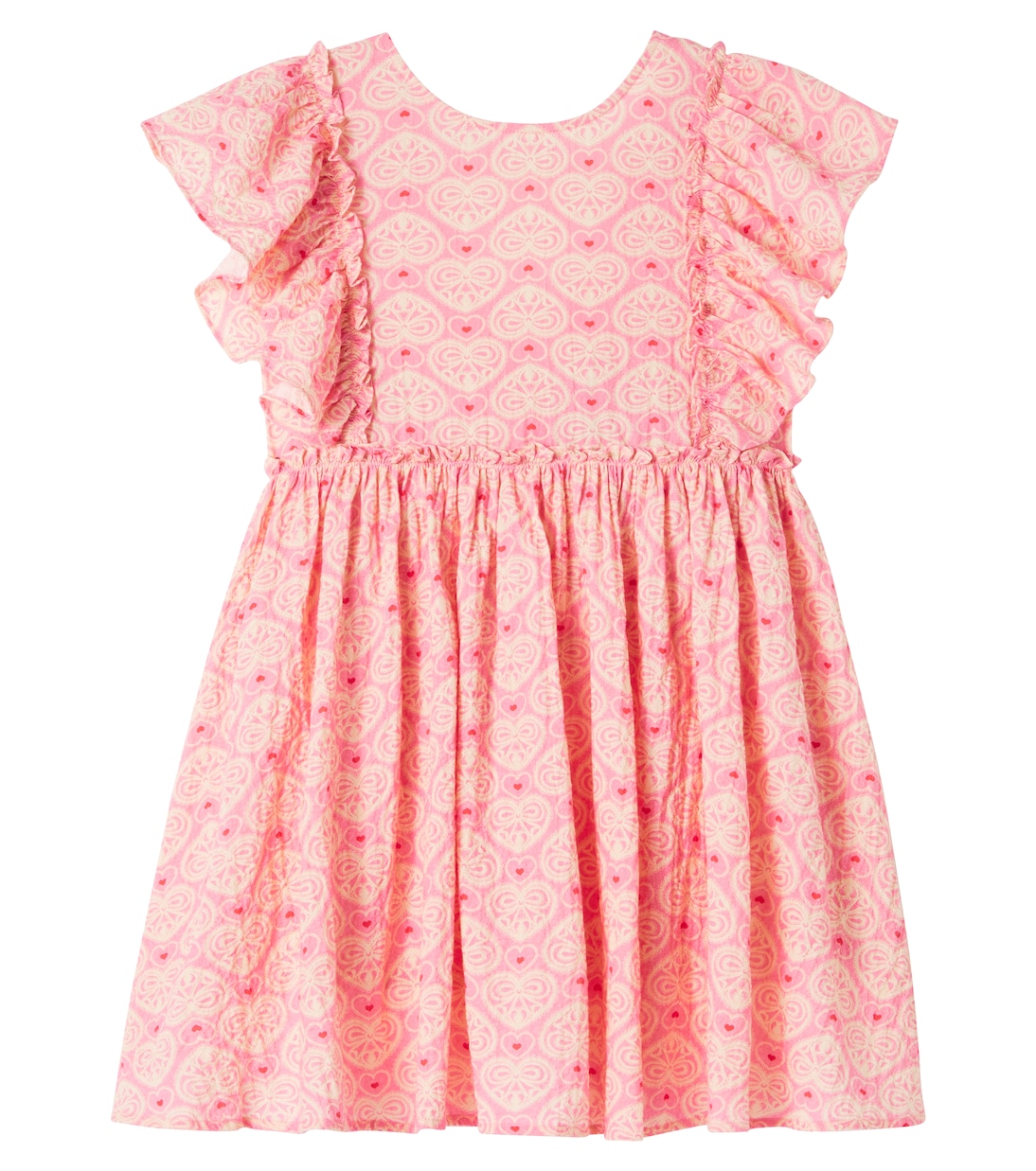 

Платье из хлопка с принтом Ava и бантом Konges Sløjd, Lacy Pink