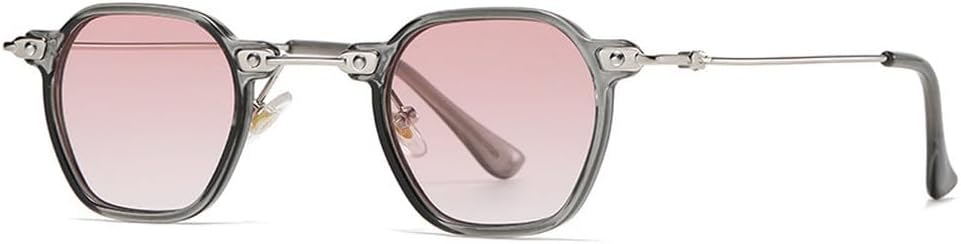 

Популярные модные мужские солнцезащитные очки в стиле панк с прозрачными градиентными линзами, солнцезащитные очки UV400 для женщин, ретро-солнцезащитные очки с заклепками TKKTLLT, Grey Pink Gradient