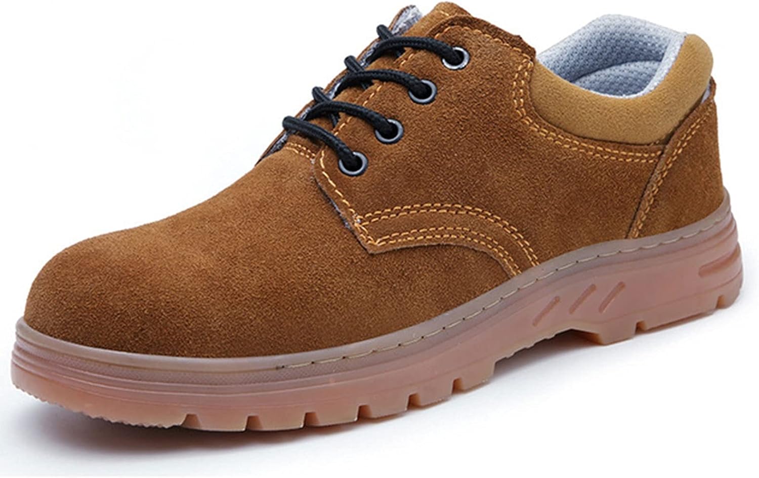 

Защитные ботинки для мужчин с стальным носком, легкие кроссовки для женщин, дышащие защитные кроссовки (Цвет: коричневый, Размер: 6.5 US) Hisxus