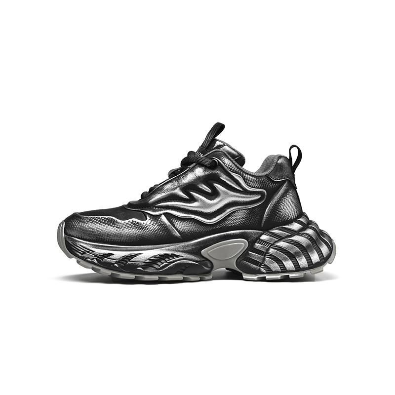 

Низкие массивные кроссовки мужские FAIRWHALE, Black Silver