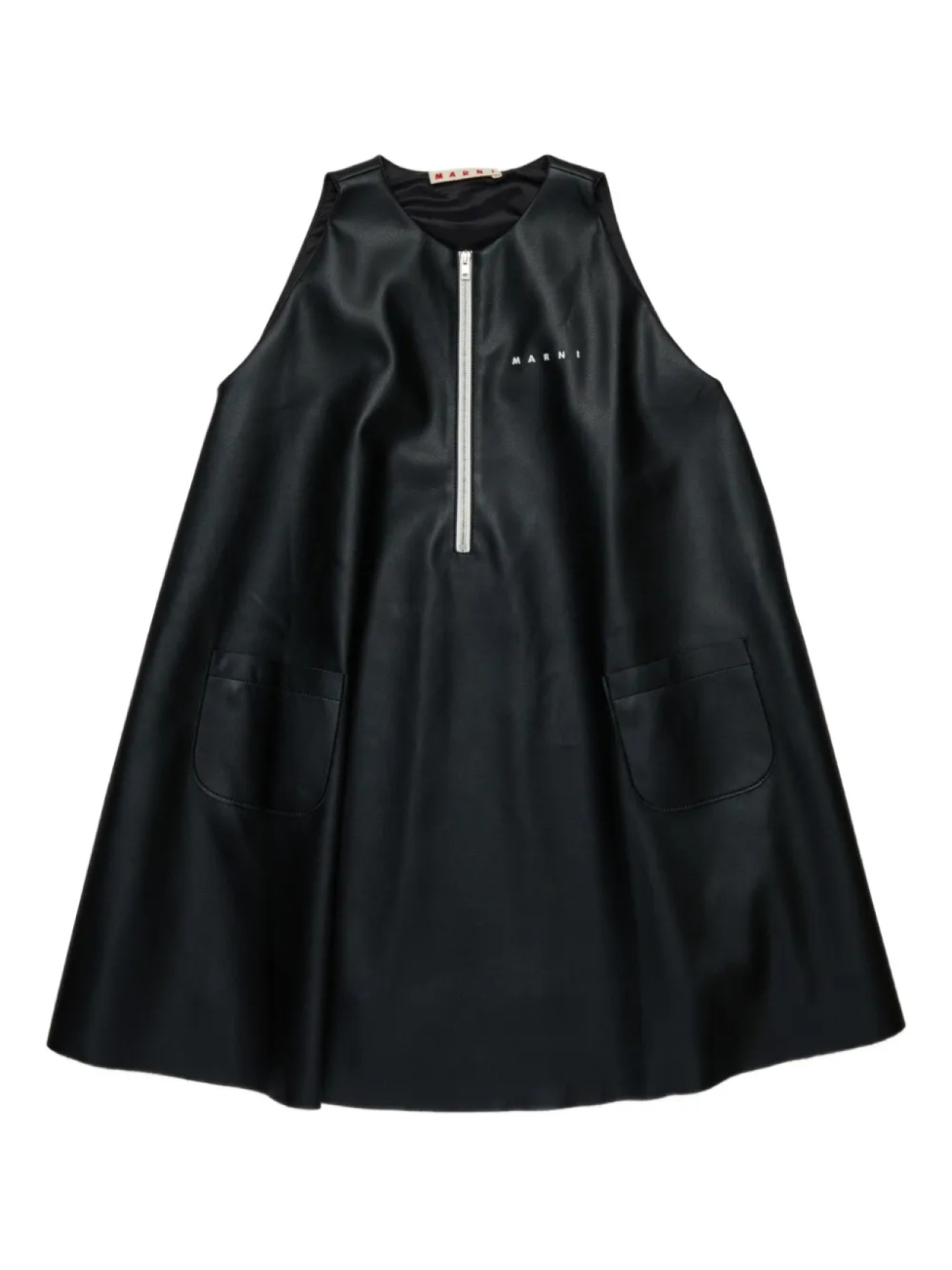 

Marni Kids платье с вышитым логотипом, черный