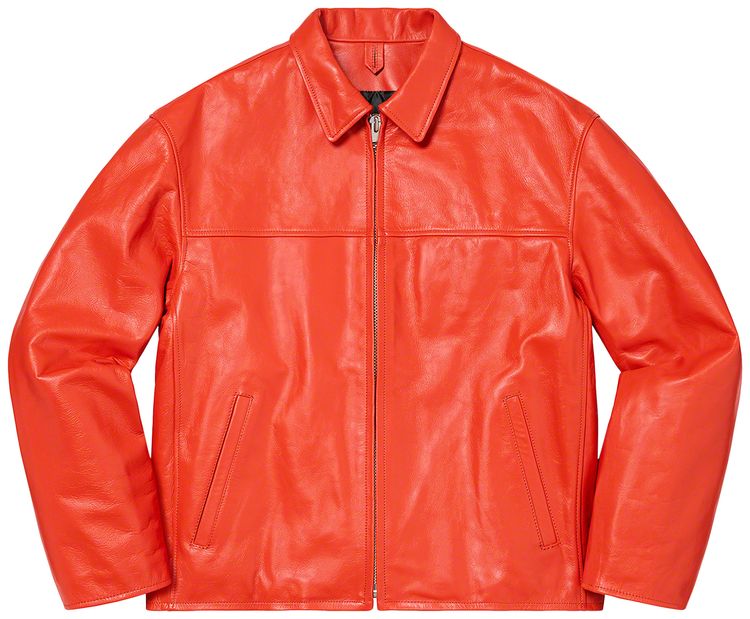 

Куртка Supreme x Yohji Yamamoto Leather Work Jacket 'Orange', оранжевый