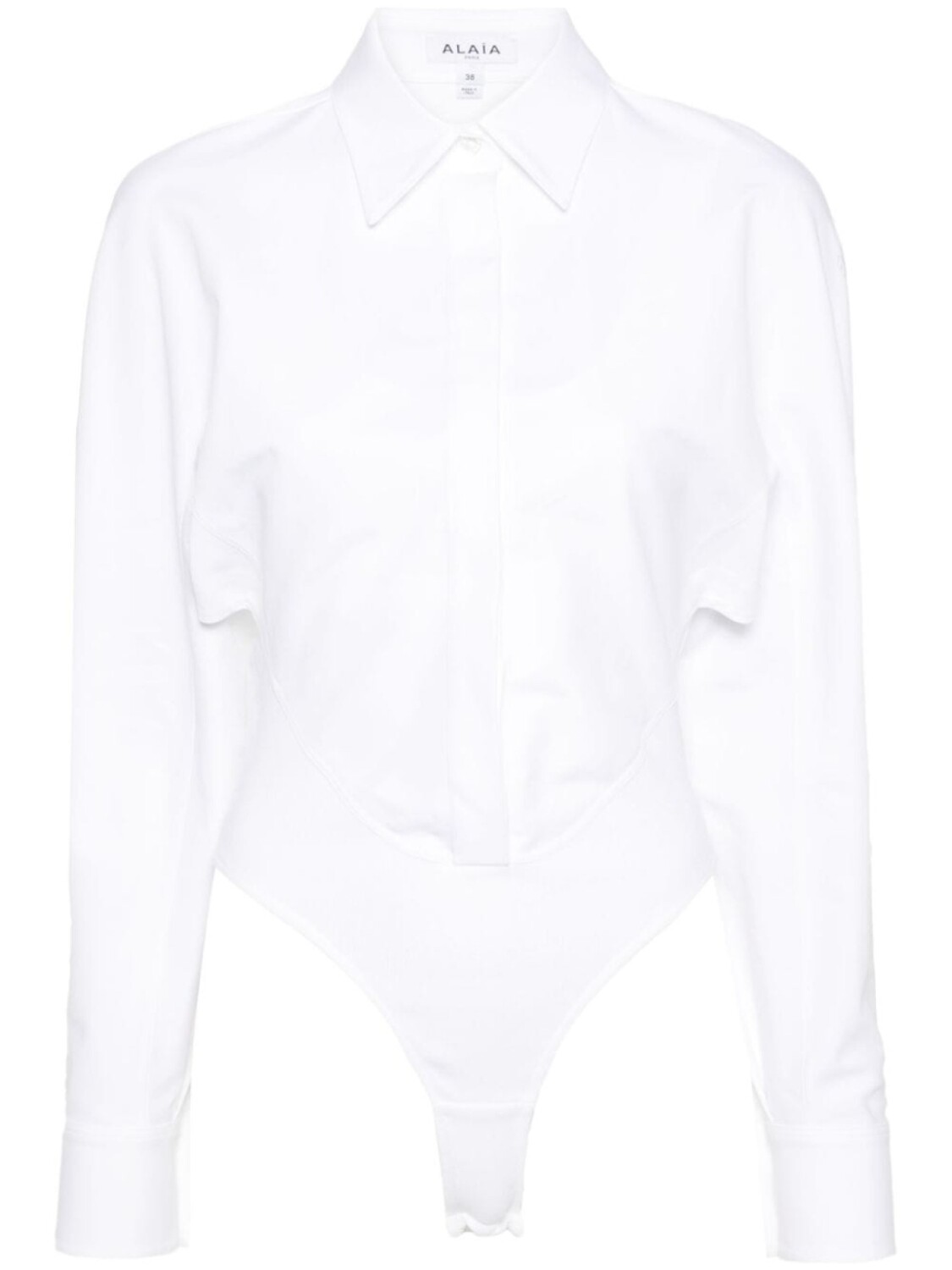 

Alaïa поплиновое боди, белый