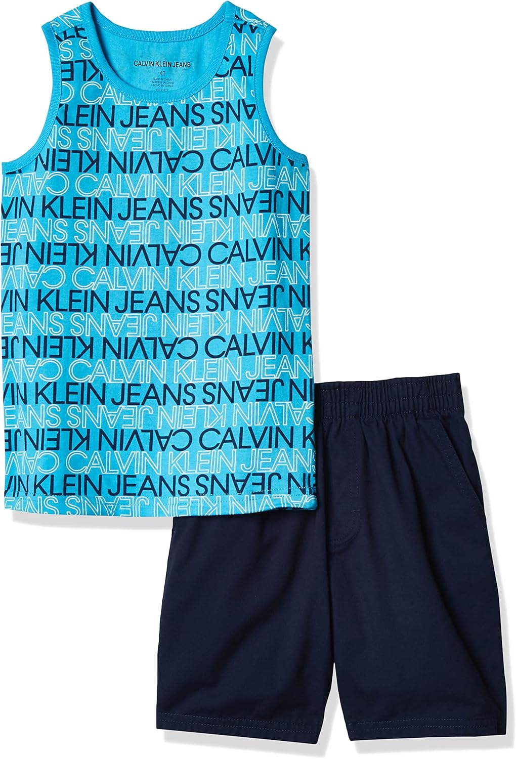 

Комплект из 2-х обтягивающих шорт Calvin Klein для мальчиков, Blue Atoll/Black Iris