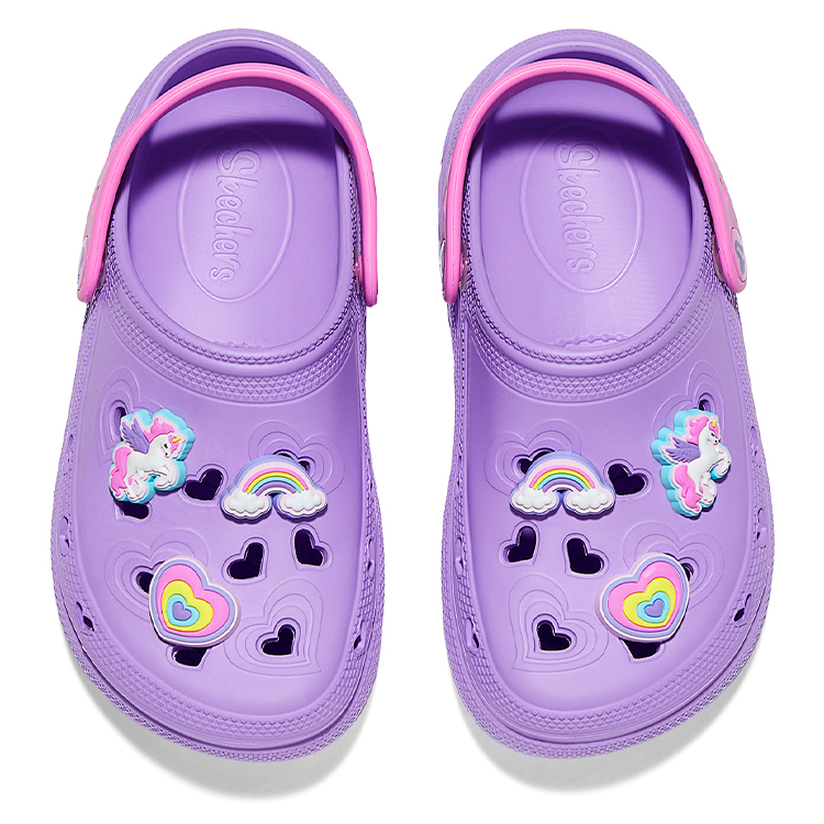 Skechers Kids Сандалии Abrasion Resistant Breathable Slip Resistant Low Top Sandal Lavender Kids' — фото 3