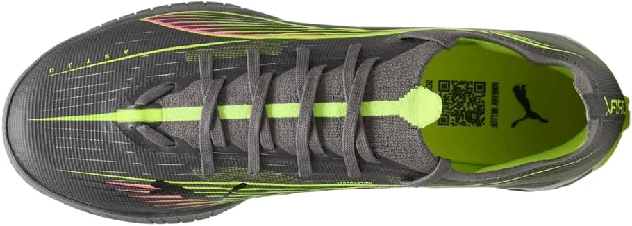 Футбольные бутсы Puma Men's Ultra 5 Match Turf Trainer, серебристый/желтый — фото 4