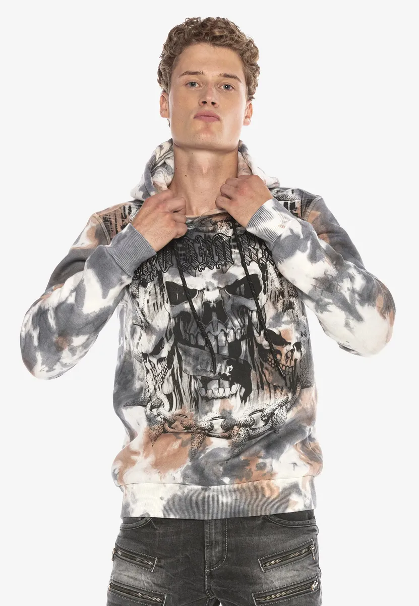 

Толстовка Cipo & Baxx с капюшоном и модными аппликациями из стразов, цвет Mehrfarbig