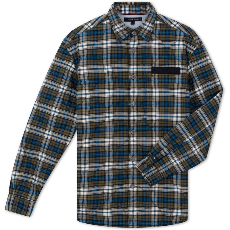 

Tommy Hilfiger Рубашка Men's Blue Green White Plaid 0N1